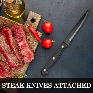 STEAK KNIVES ATTACHED