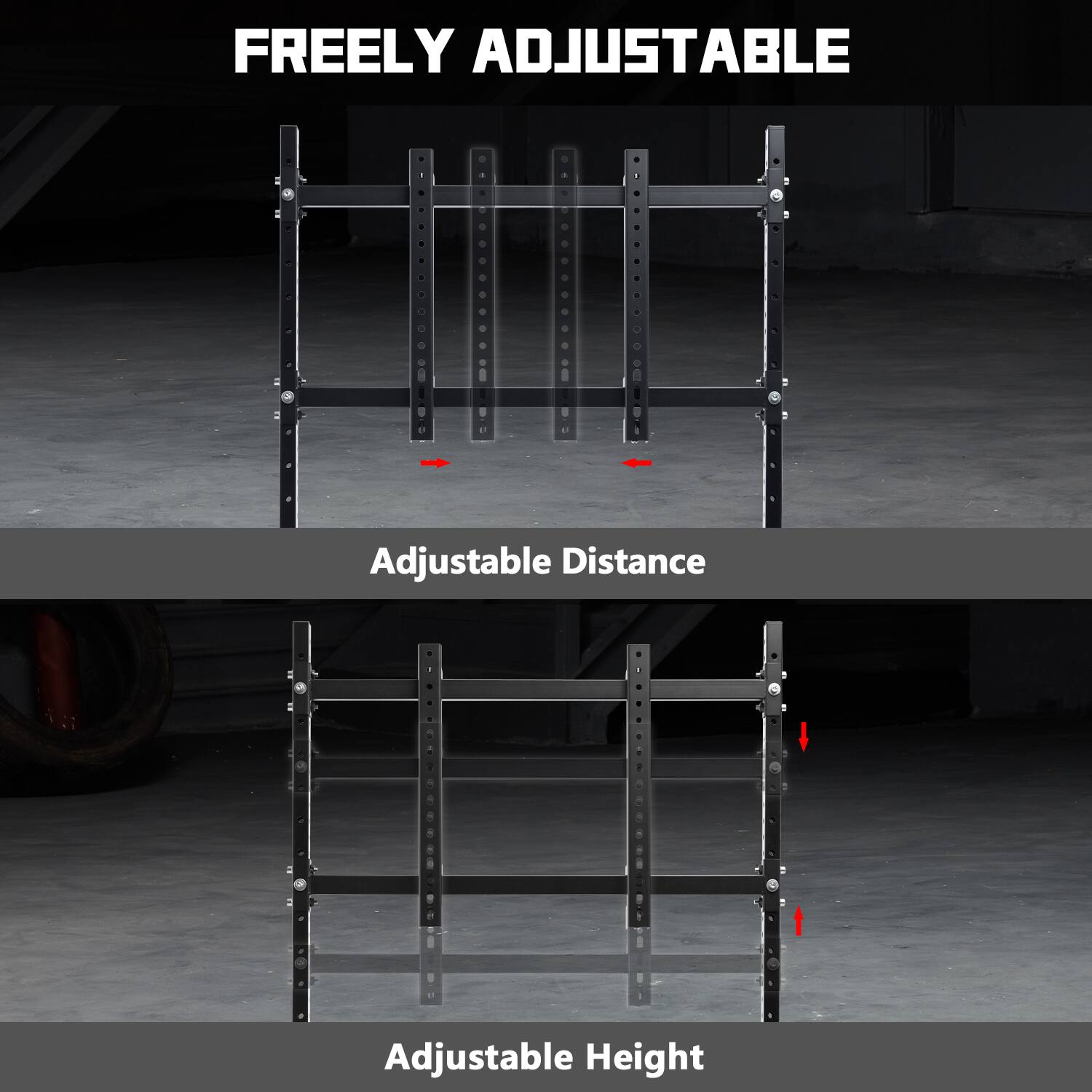 FREELY ADJUSTABLE

Adjustable Distance

Adjustable Height