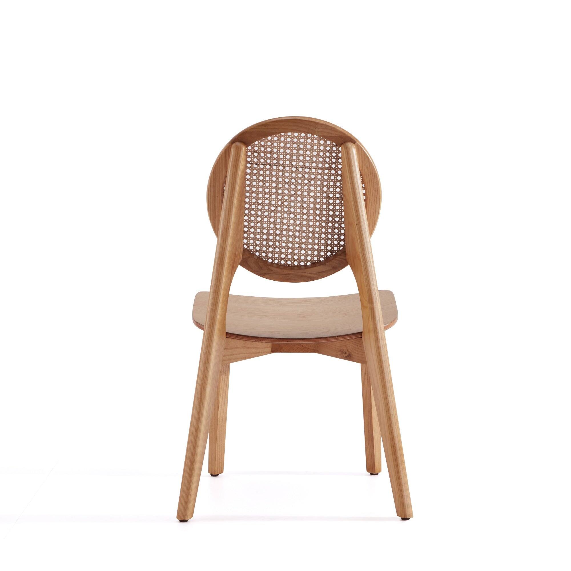 Alt View 3. Manhattan Comfort - Versailles Industry Chic Wood Dining Chair - Set of 2 - Natural.