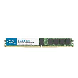OWC - 32GB DDR4 2666MHz 2Rx4 CL19 ECC Registered VLP 288-pin RDIMM Memory RAM for Workstations, Servers, and NAS Systems - Black Chips