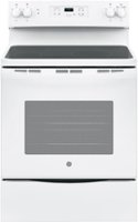 GE - 5.3 Cu. Ft. Freestanding Electric Range with Manuanl Cleaning - White - Front_Zoom
