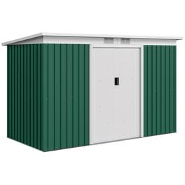 Outsunny - x 4' Metal Outdoor Storage Shed, Tool House with Double Lockable Doors for Backyard, Patio, Lawn, Garage