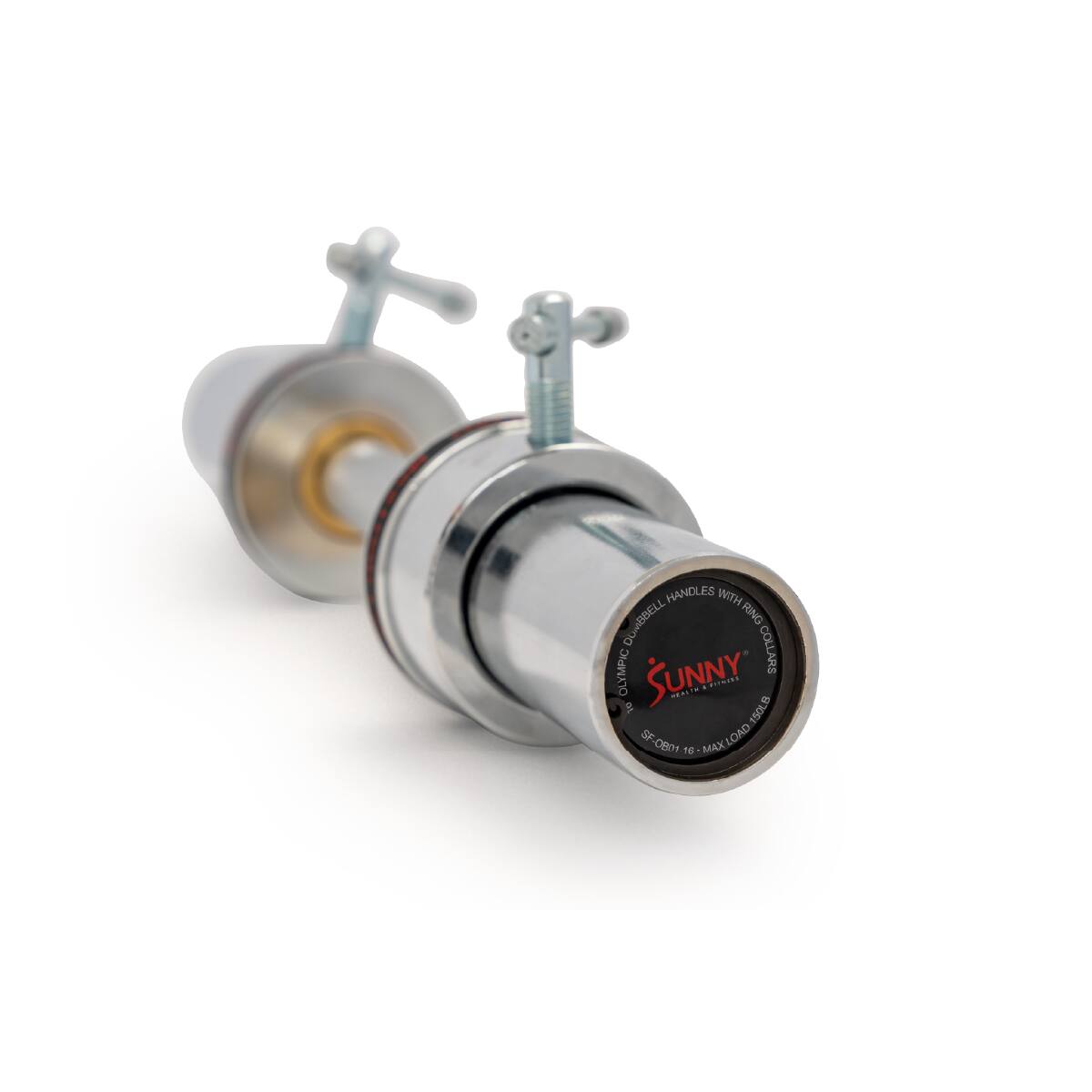 OLYMPIC DOUBLE BELL HANDLES WITH RING COLLARS  
SUNNY  
MADE IN CHINA  
ST-0911-16 MAX LOAD 800LB