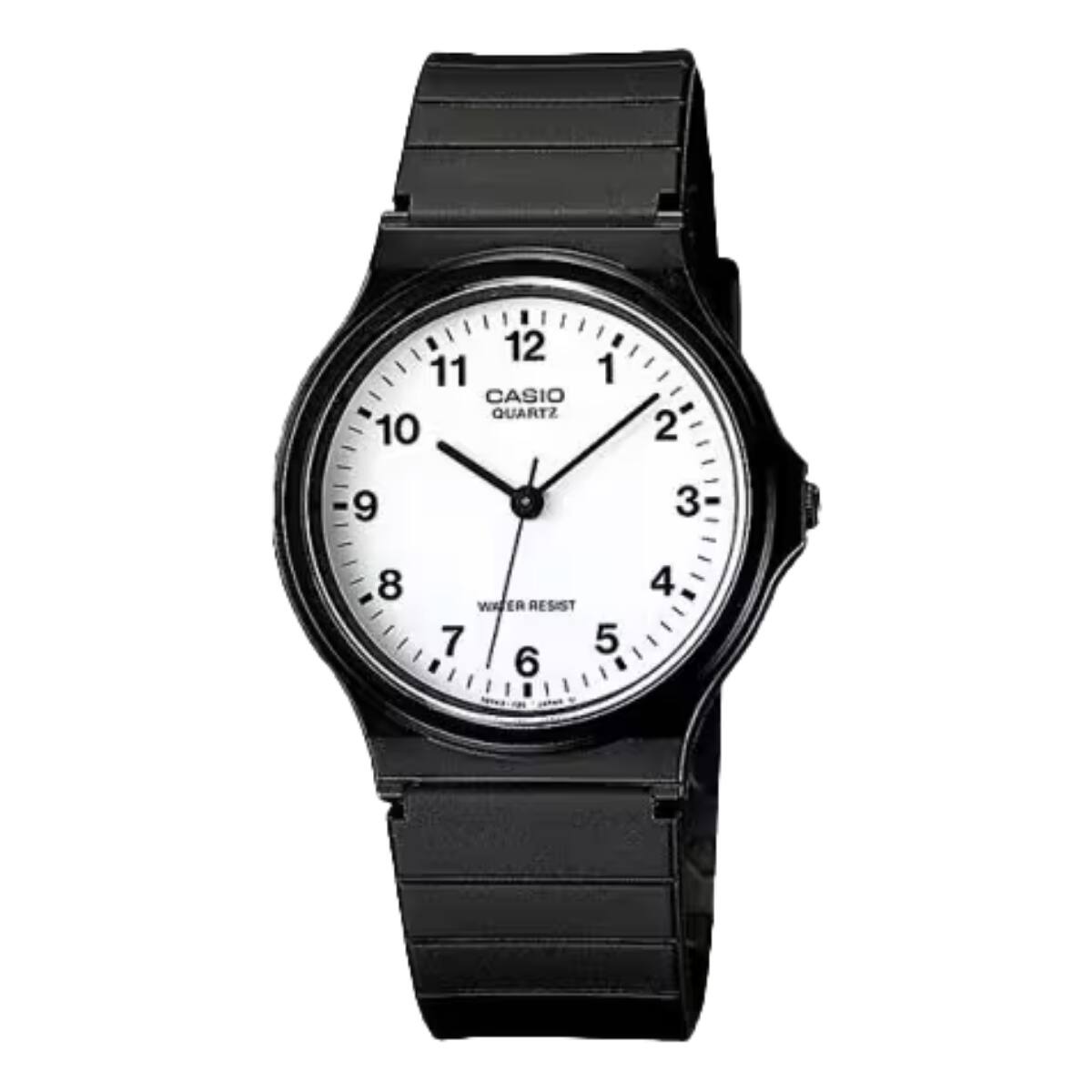 Casio - Men's Classic Analog Watch with White Dial - MQ-24-7B - Black