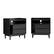 Left. Walker Edison - Boho Solid Wood Nightstand (set of 2) - Black.