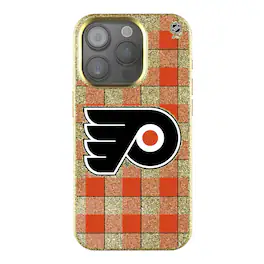 Keyscaper - NHL - Philadelphia Flyers Plaid Bling iPhone Case - 16 - Multicolor