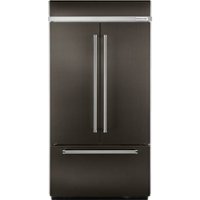 KitchenAid - 24.2 Cu. Ft. French Door Built-In Refrigerator - Black Stainless Steel - Front_Zoom