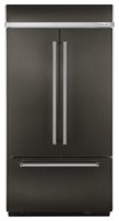 KitchenAid - 24.2 Cu. Ft. French Door Built-In Refrigerator - Black Stainless Steel - Front_Zoom