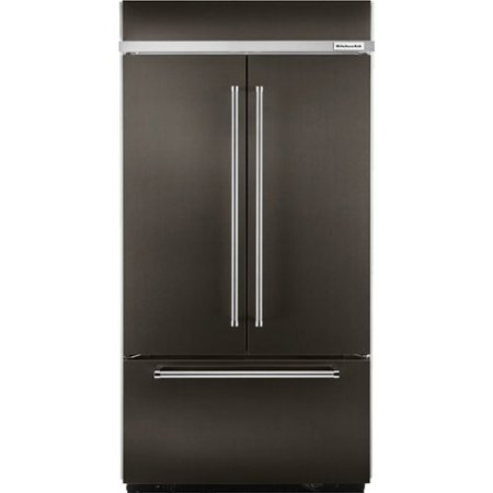 KitchenAid - 24.2 Cu. Ft. French Door Built-In Refrigerator - Black Stainless Steel