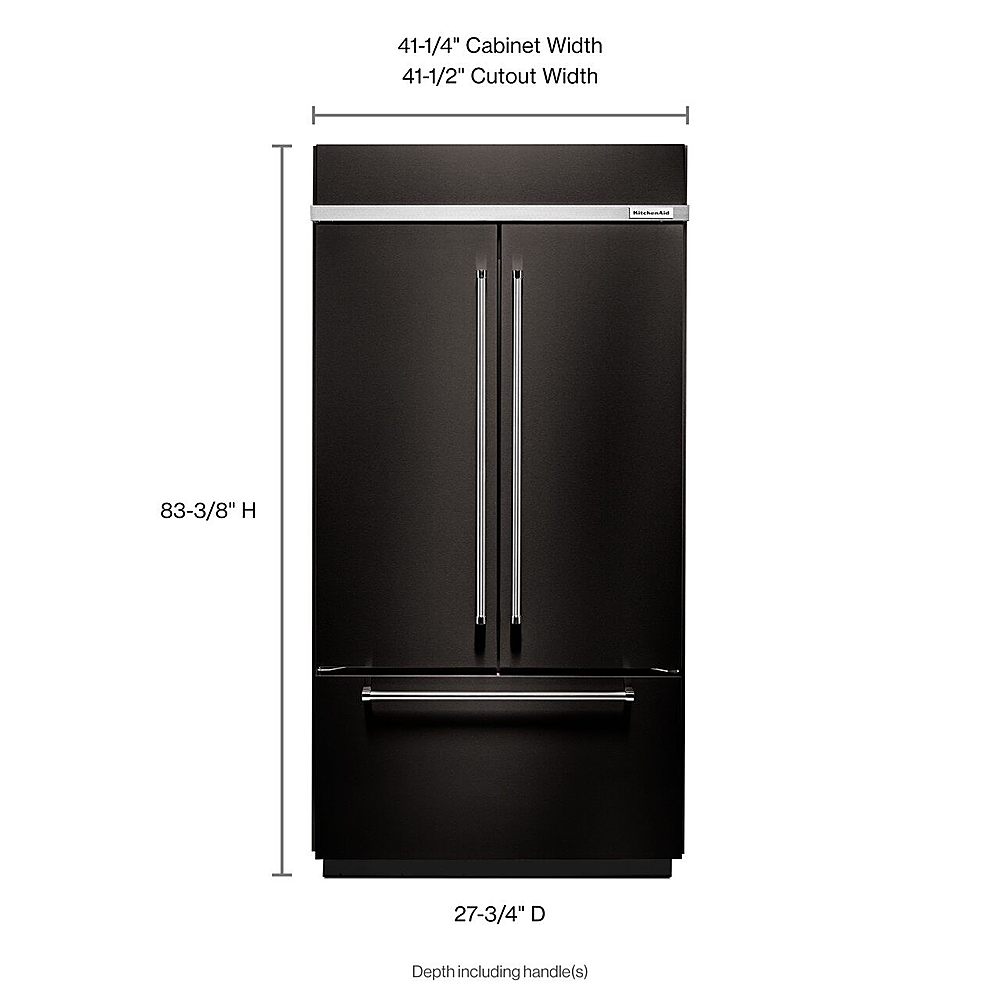 KitchenAid 27 Cu. Ft. French Door Refrigerator Black  - Best Buy