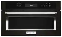 KitchenAid - 1.4 Cu. Ft. Built-In Microwave - Black Stainless Steel - Front_Zoom