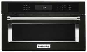 KitchenAid - 1.4 Cu. Ft. Built-In Microwave - Black stainless steel - Front_Zoom