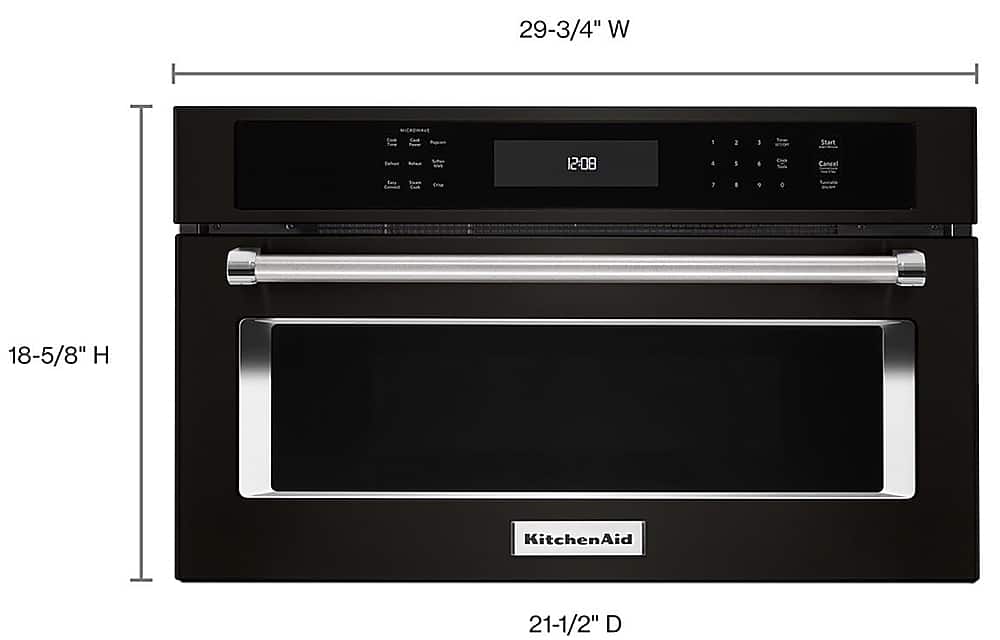 Alt View 1. KitchenAid - 1.4 Cu. Ft. Built-In Microwave - Black Stainless Steel.