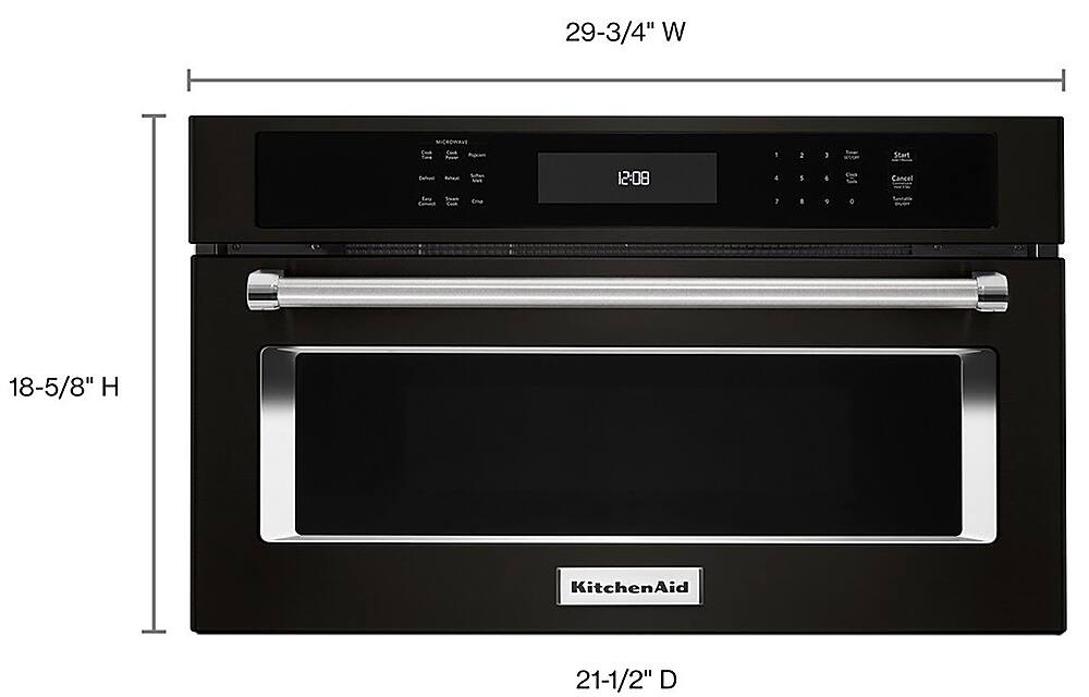 Alt View 1. KitchenAid - 1.4 Cu. Ft. Built-In Microwave - Black Stainless Steel.