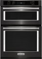 KitchenAid - 30" Single Electric Convection Wall Oven with Built-In Microwave - Black Stainless Steel