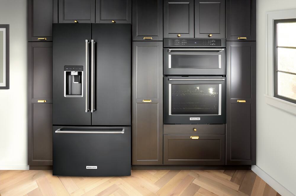 Alt View 20. KitchenAid - 30" Single Electric Convection Wall Oven with Built-In Microwave - Black Stainless Steel.