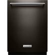KitchenAid - 24" Top Control Tall Tub Built-In Dishwasher with Stainless Steel Tub - Black Stainless - Larger Front