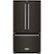 Front. KitchenAid - 21.9 Cu. Ft. French Door Counter-Depth Refrigerator - Black Stainless Steel.
