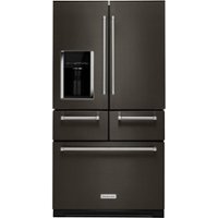 KitchenAid - 25.8 Cu. Ft. 5-Door French Door Refrigerator - Black Stainless Steel - Front_Zoom