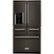 Front. KitchenAid - 25.8 Cu. Ft. 5-Door French Door Refrigerator - Black Stainless Steel.