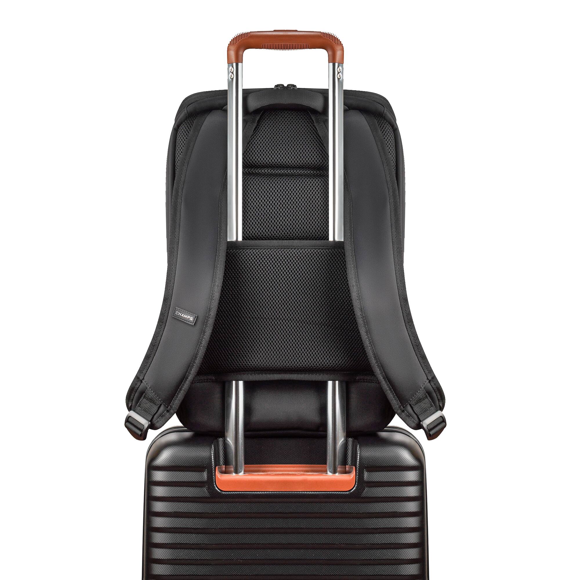 Alt View 1. Champs - Onyx Collection - Everyday Tech Laptop Backpack - Black.