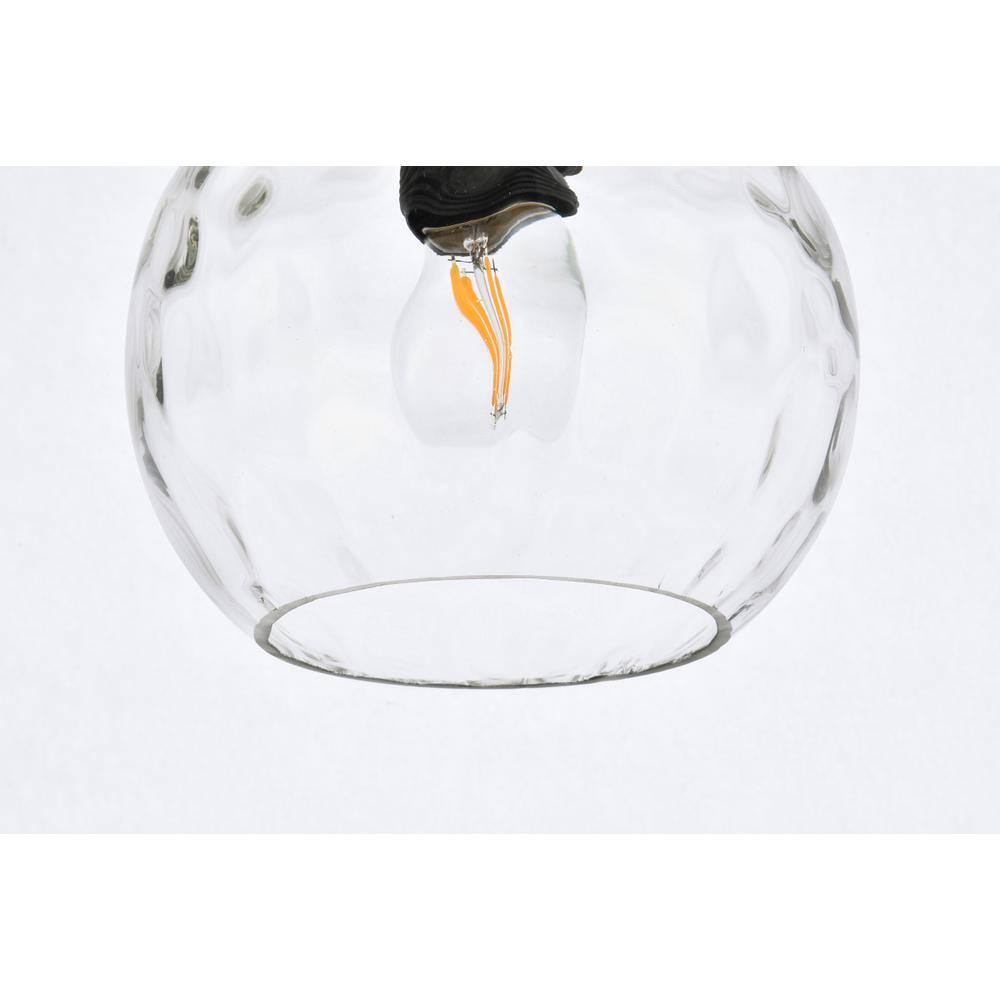 Alt View 3. Living District - Cashel 6 inch chrome pendant - Chrome And Clear.