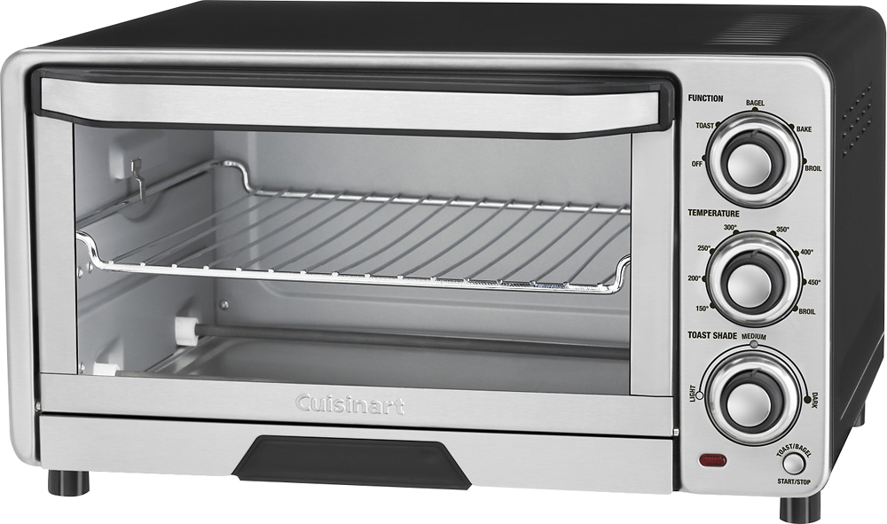 Angle View: Cuisinart - Custom Classic Toaster Oven Broiler - Stainless Steel