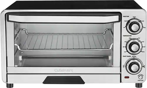 Front. Cuisinart - Custom Classic Toaster Oven Broiler - Stainless-Steel.