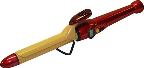 CHI - Air Texture Tourmaline Ceramic 1" Curling Iron - Fire Red - Angle