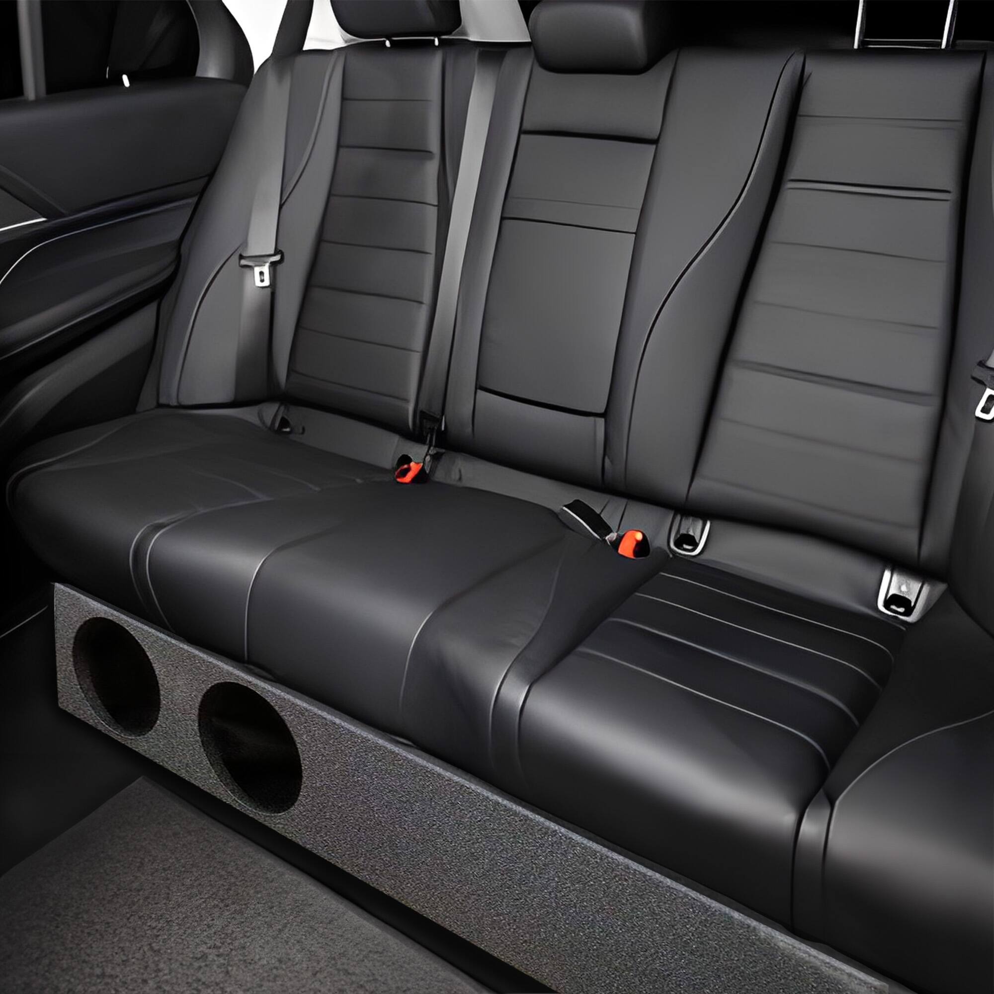 Alt View 4. QPower - QPower Dual 8" Sub Box - Ford F150 SuperCrew 09-25, F250/F350 Super Duty 17-25 - Charcoal Black.