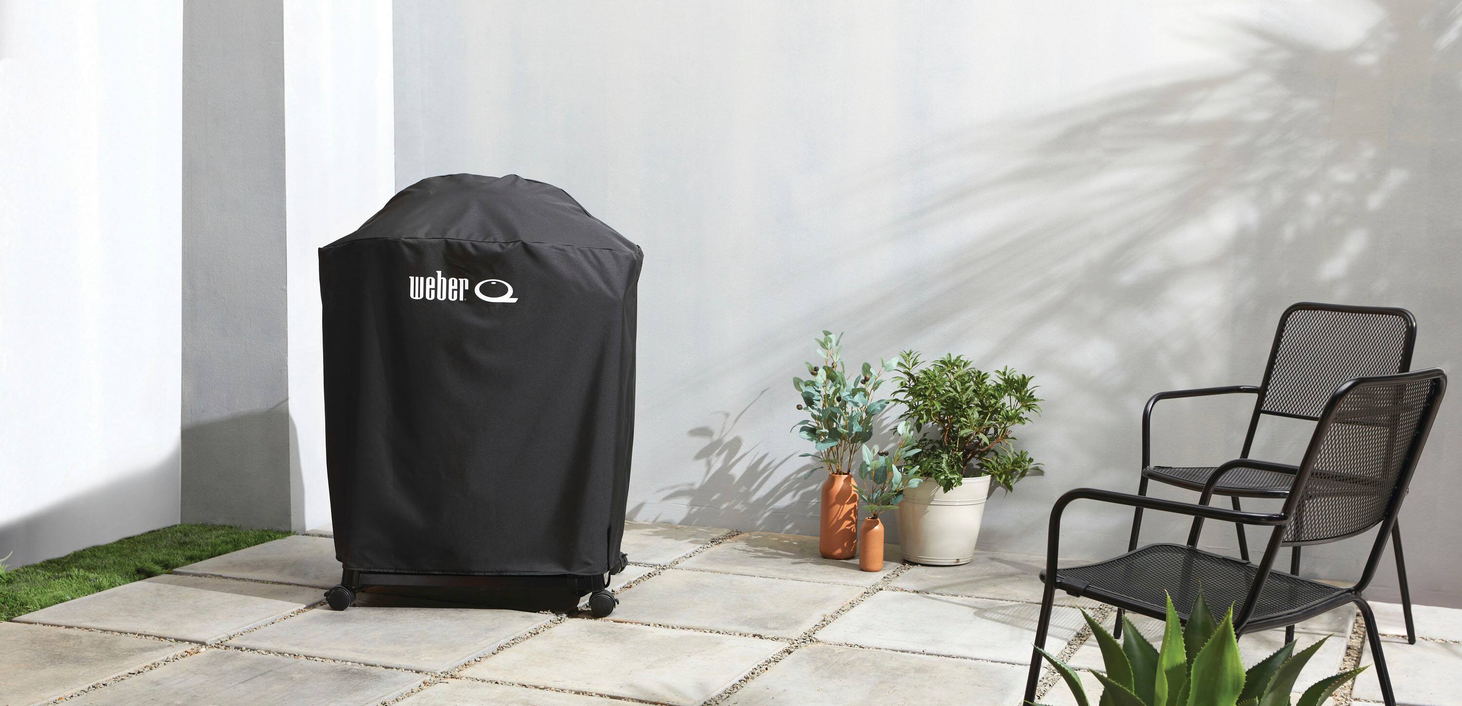 Alt View 13. Weber - Premium Cover for Q 2800N+ Gas Grill with Cart - Black.