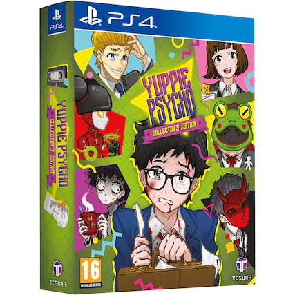 B. PS4 PS4. COLLECTOR'S YUPPIE PSYCHO YUPPIE PSYCHO EDITION COLLECTOR'S 16 www.pegi.info TESURA - T (Teen 13+)