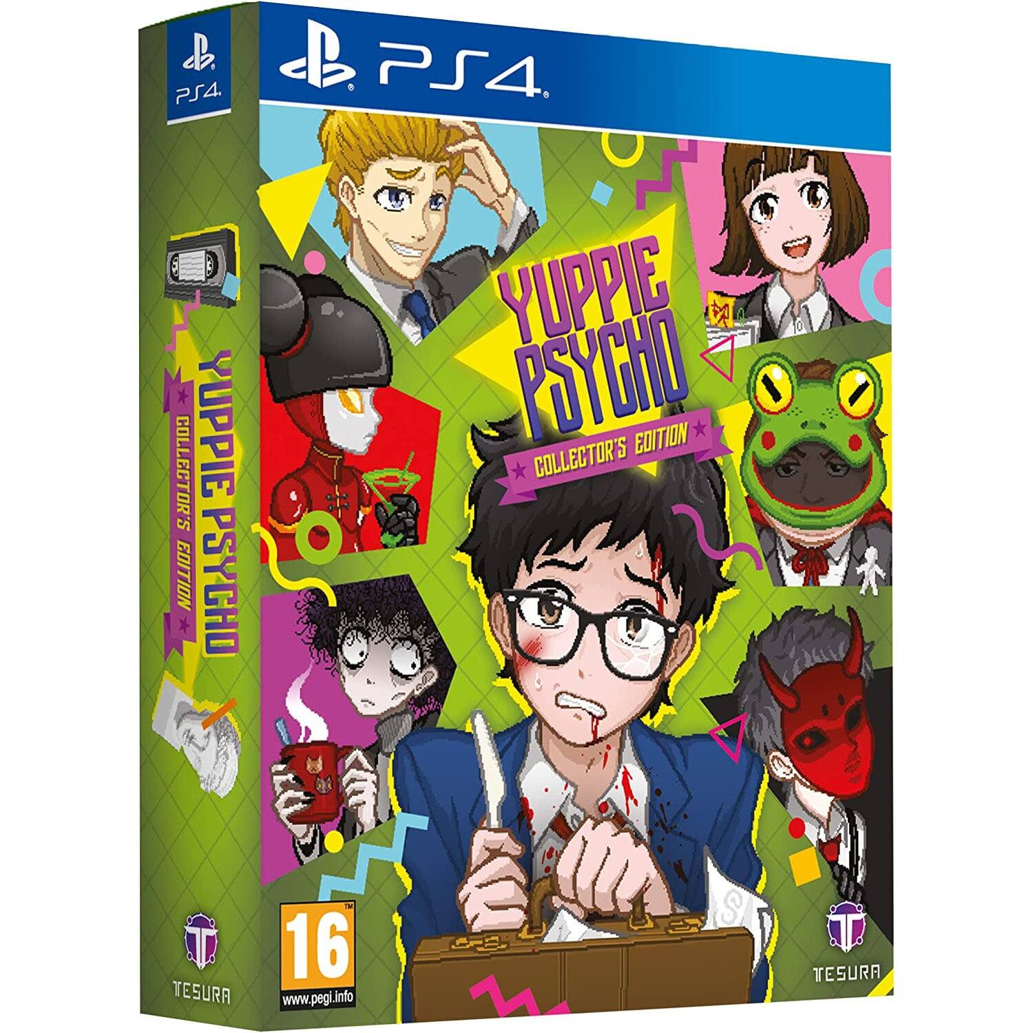 B. PS4 PS4. COLLECTOR'S YUPPIE PSYCHO YUPPIE PSYCHO EDITION COLLECTOR'S 16 www.pegi.info TESURA - T (Teen 13+)