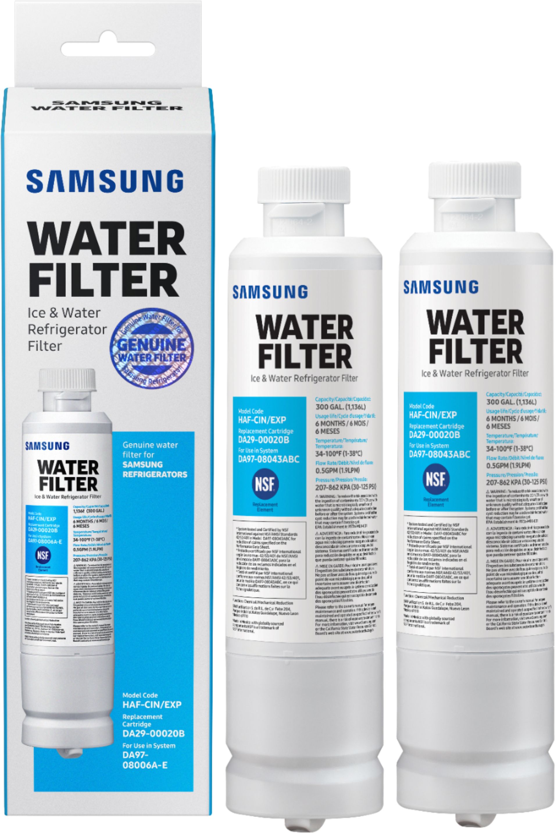 Photo 1 of Water Filters for Select Samsung Refrigerators (2-Pack)