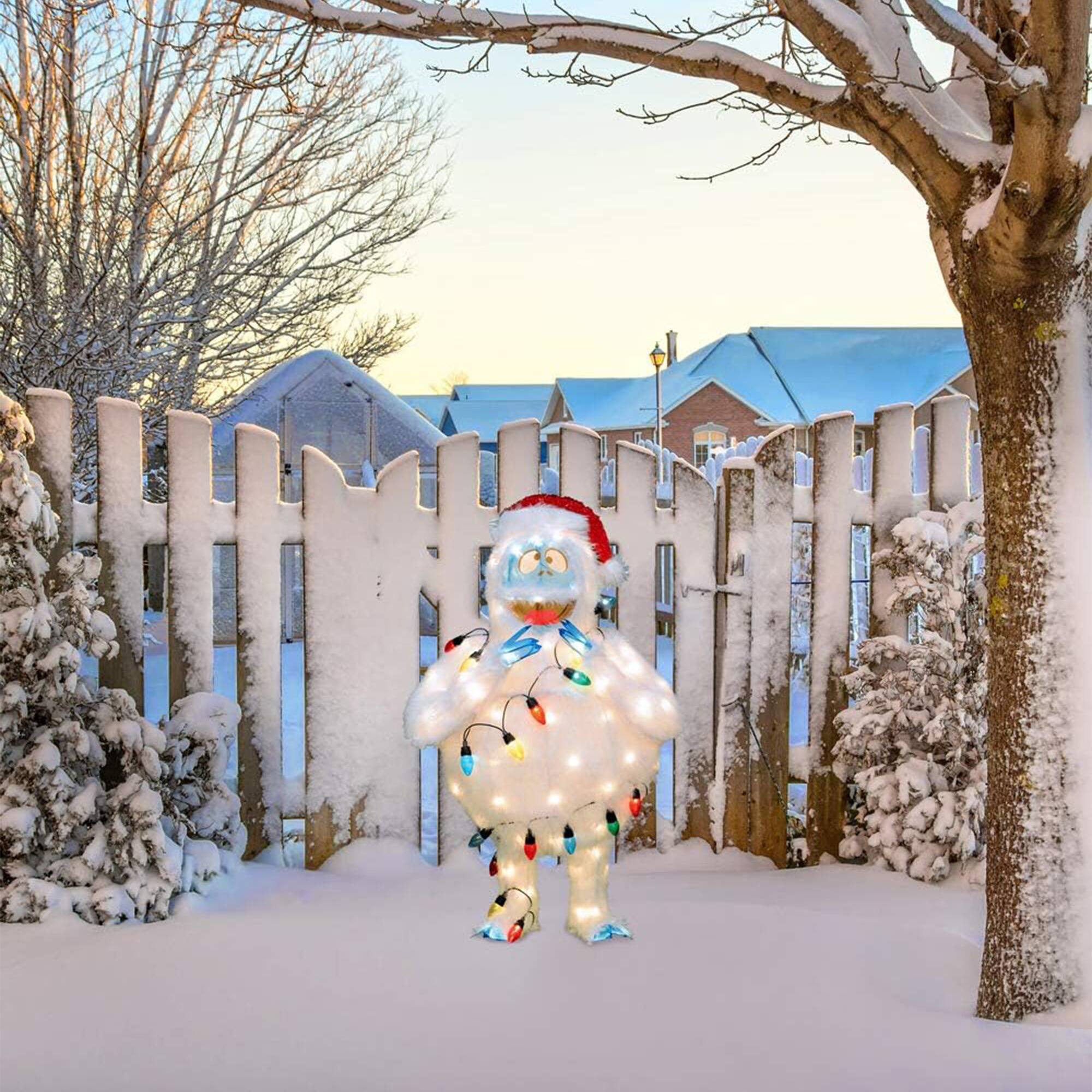Alt View 3. ProductWorks - ProductWorks 48 Inch Bumble Pre-Lit Christmas Yard Ornament Holiday Decoration - Multicolor.