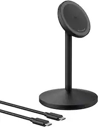Anker - MagGo Wireless Charger (Single Stand) - Black - Front_Zoom