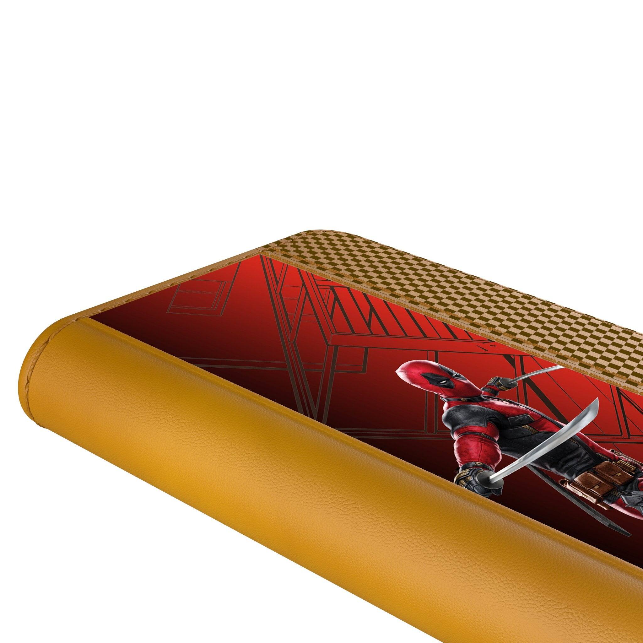 Alt View 1. Keyscaper - Marvel MechLine Folio Phone Case - Apple iPhone 16 Plus - Deadpool.