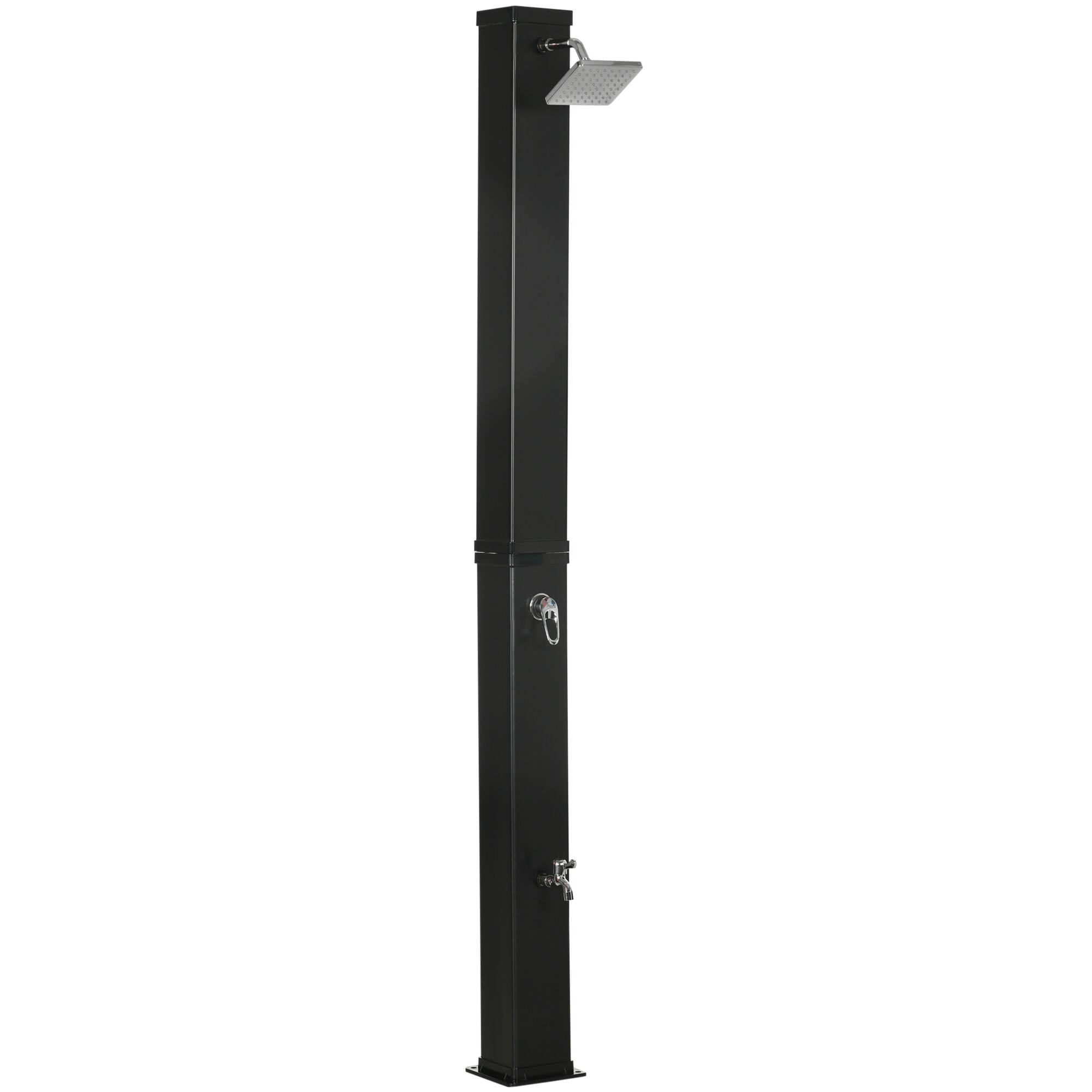 Outsunny - 10.6 Gallons Solar Heated Shower with Free-Rotating Shower Head, Temperature Adjustment & Foot Shower - Black price history on PriceWatchPro