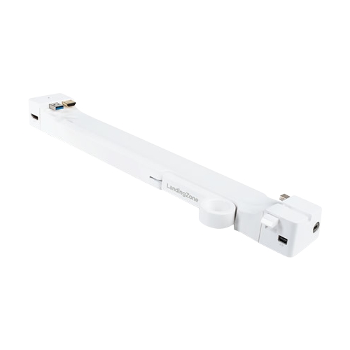 Left View: LandingZone - DOCK Express Secure Docking Station for 15-inch MacBook Pro with Retina Display - white