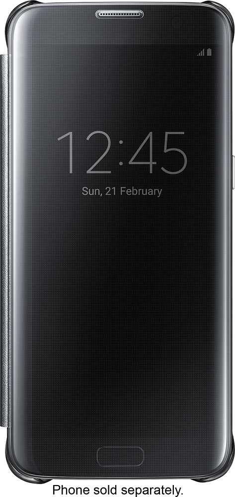 Best S-View Flip for Samsung Galaxy S7 edge Clear Black EF-ZG935CBEGUS