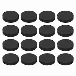 Unique Bargains - Single Sided Speaker Isolation Pads 35x8mm Round EVA Acoustic Foam Anti-Vibration Feet for Speaker Subwoofer, 16pcs - Black