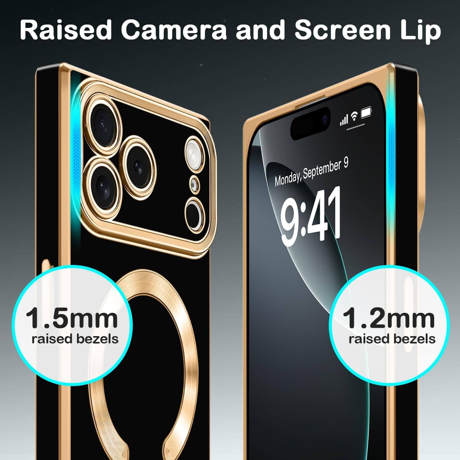 Raised Camera and Screen Lip

1.5mm raised bezels

1.2mm raised bezels

Monday, September 9
9:41