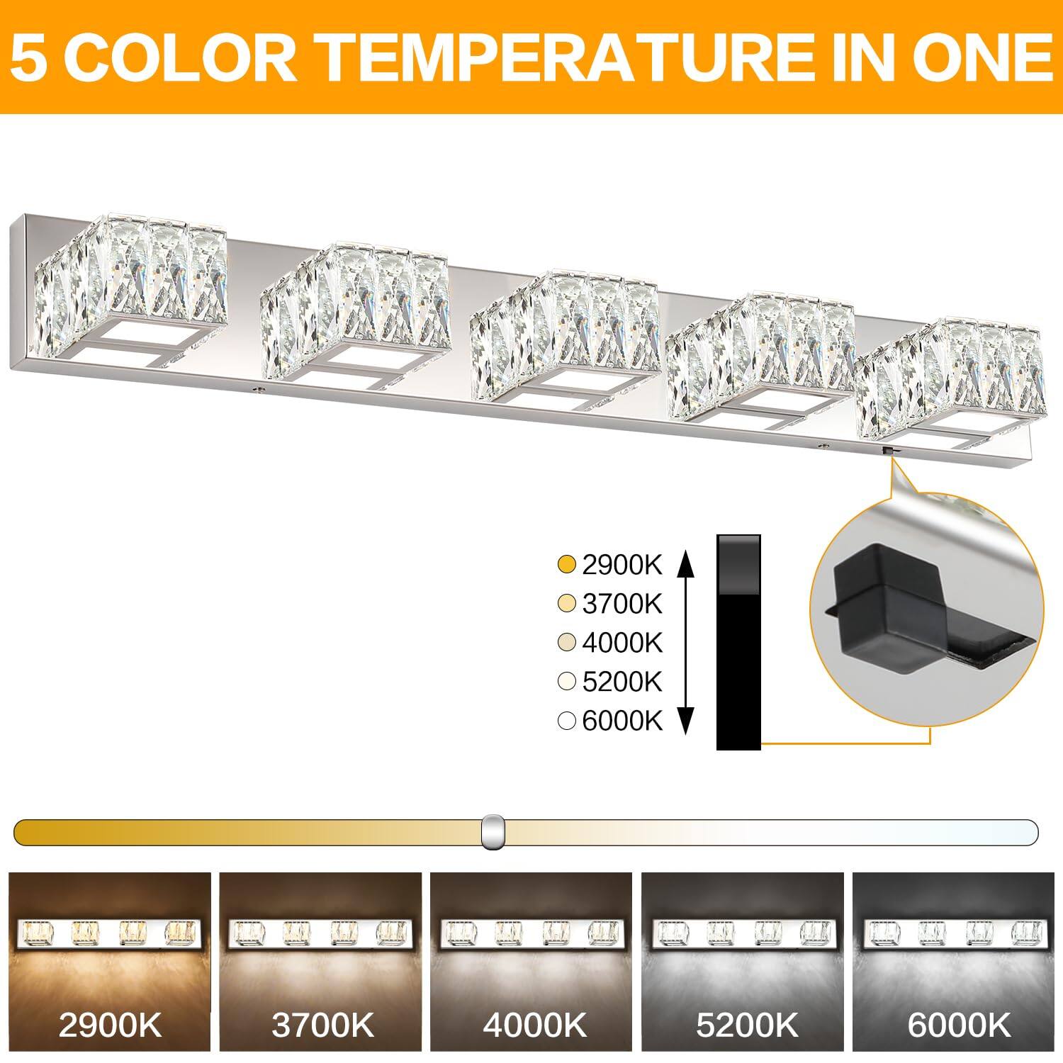 5 COLOR TEMPERATURE IN ONE

2900K 3700K 4000K 5200K 6000K

2900K 3700K 4000K 5200K 6000K
