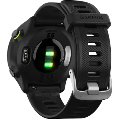 Garmin - Forerunner 55 GPS Smartwatch 42mm Fiber-Reinforced Polymer - Black