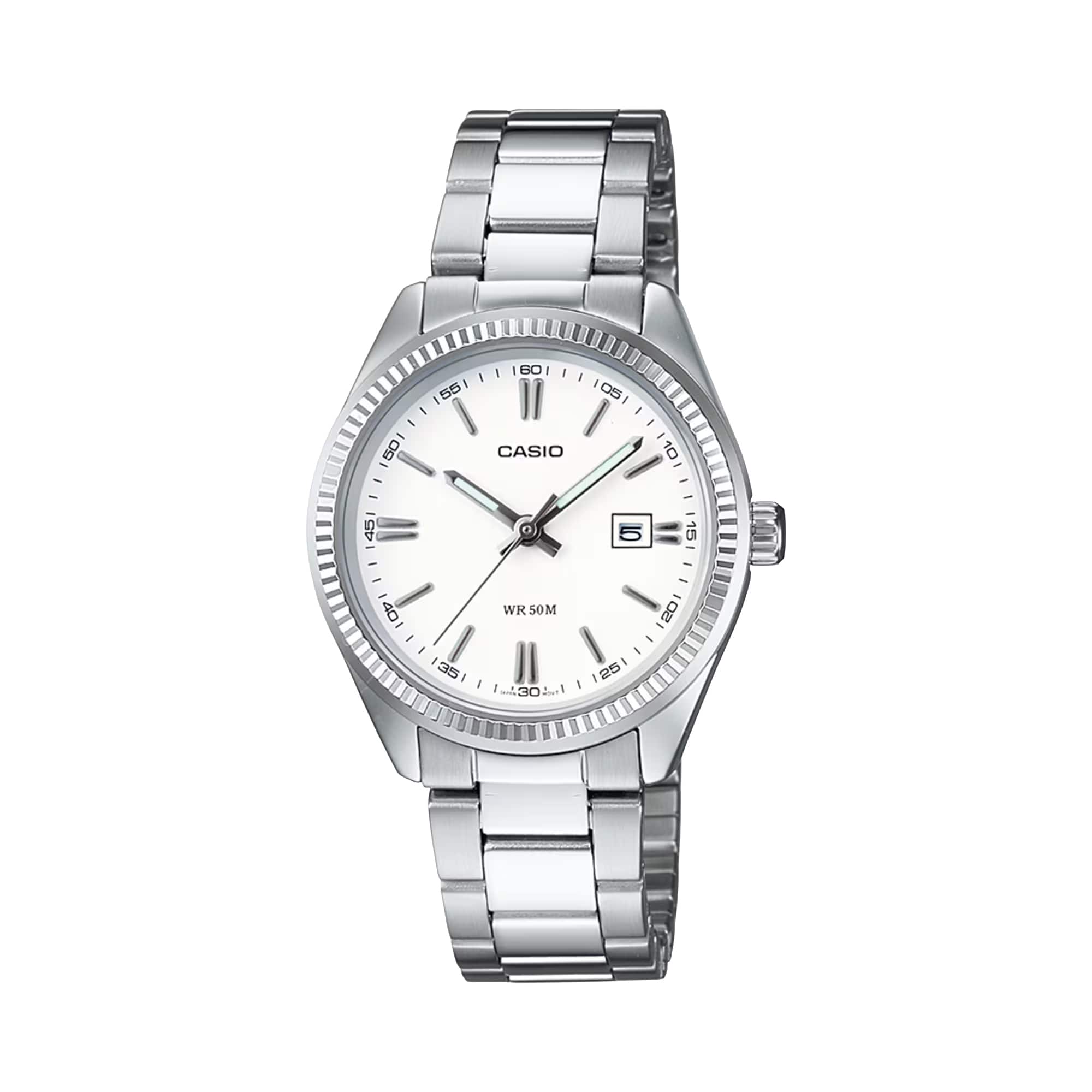 Casio - Women’s Stainless Steel Analog Watch White Dial - LTP-1302D-7A1V - Silver