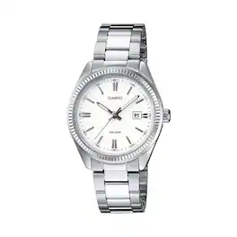 Casio - Women’s Stainless Steel Analog Watch White Dial - LTP-1302D-7A1V - Silver