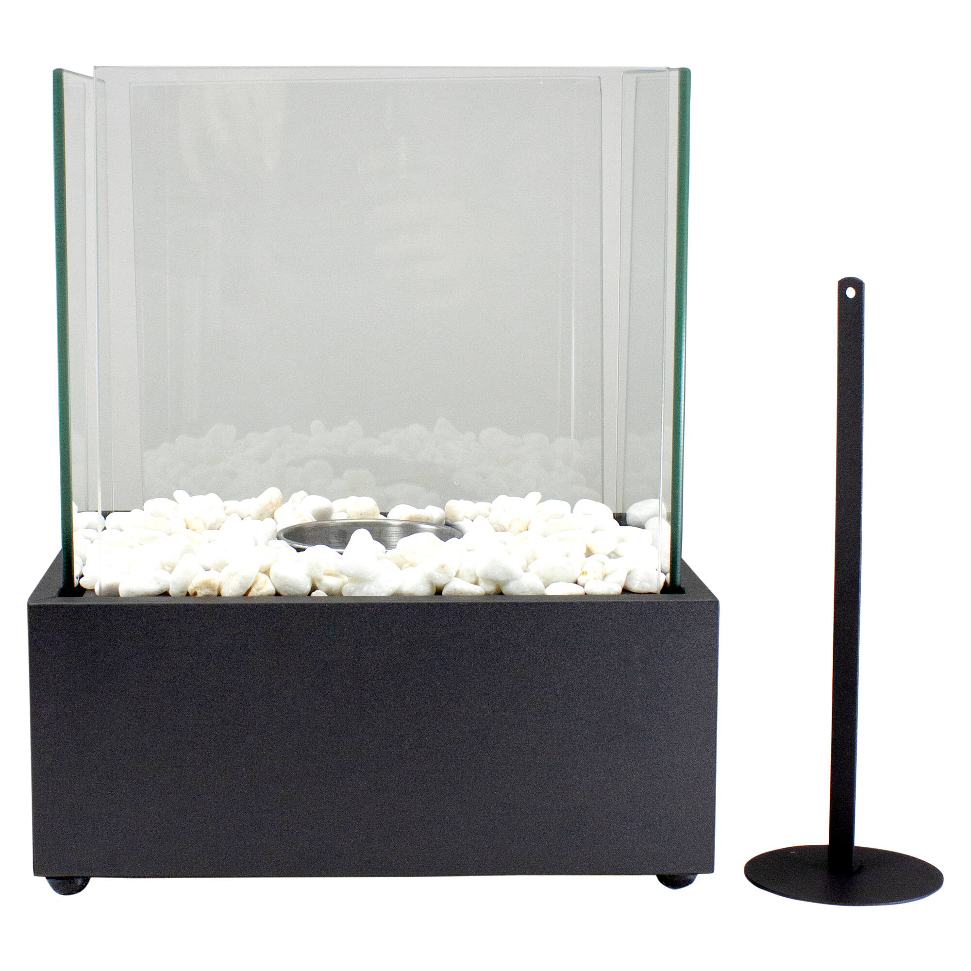 Alt View 2. Northlight - Bio Ethanol Ventless Portable Fireplace with Flame Guard - 11.5" - Black.