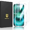 Front. UNBREAKcable - 3-Pack Screen Protector Tempered Glass for iPhone 16 Plus - Clear.