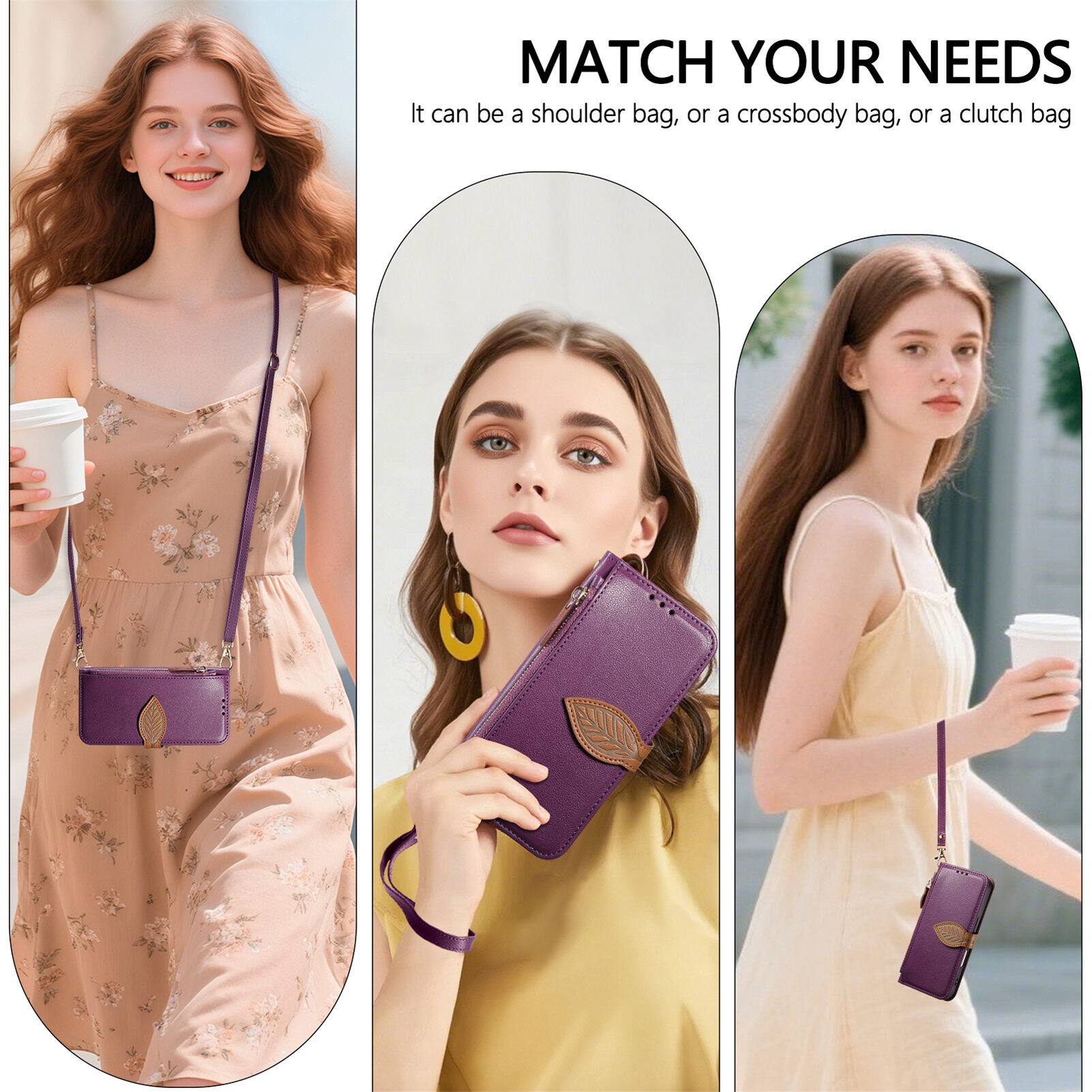 MATCH YOUR NEEDS  
It can be a shoulder bag, or a crossbody bag, or a clutch bag