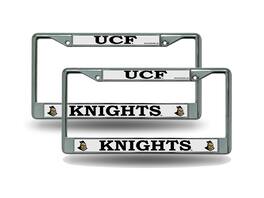 Rico Industries - Central Florida UCF Knights Chrome Metal License Plate Frame - Set of 2 Frames - Multi